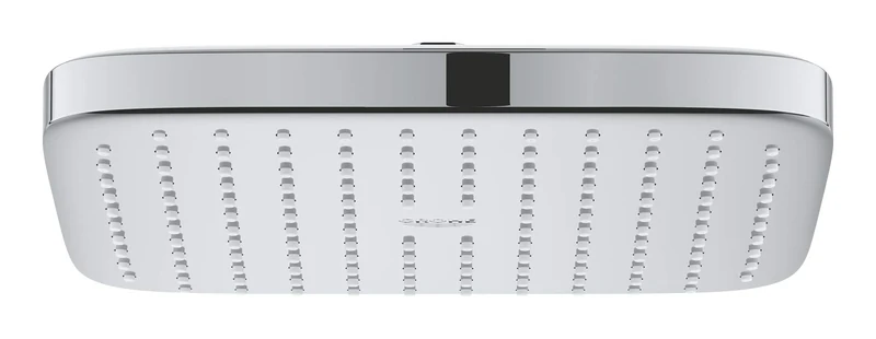 GROHE Vitalio Comfort 250 - Cube Shower Head with Relaxing Rain Spray (Anti-Limescale System, Min. Recommended Pressure 1.0 bar, Water Saving 9.5 l/min Flow Limiter), Size 25 x 25 cm, Chrome, 26695000