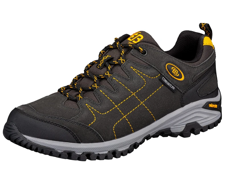 Brütting Unisex Mount Shasta Low Cross Country Running Shoe, Anthracite/Yellow, 6.5 UK