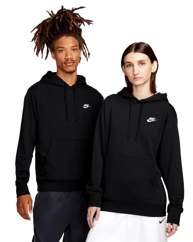 Nike CZ7857 M NSW CLUB HOODIE PO FT Sweatshirt mens black/black/white L