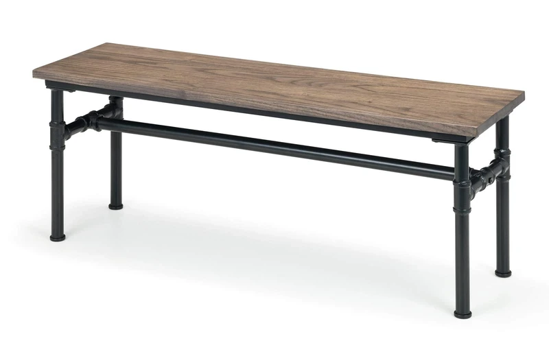 Julian Bowen Carnegie Bench - Mocha Elm/Black Benches