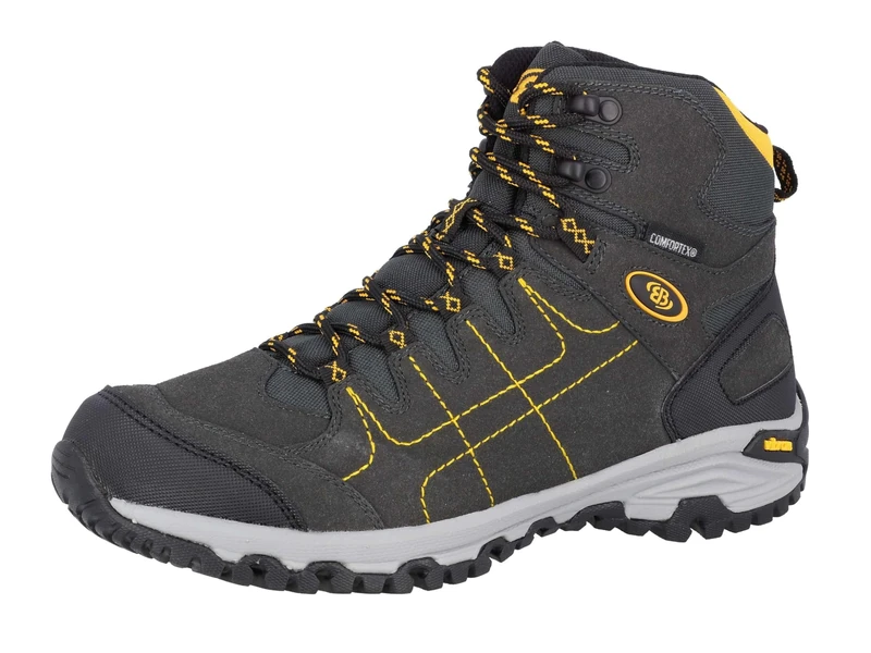 Brütting Unisex Mount Shasta High Cross Country Running Shoe, Anthracite/Yellow, 11 UK