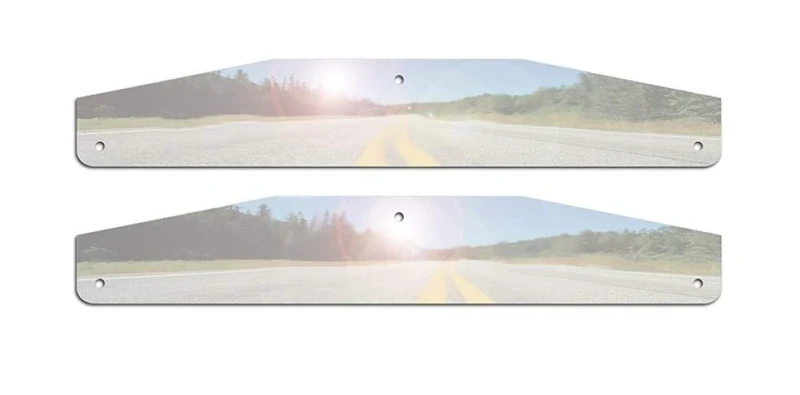 Universal Mud Flap Splash Guard Mirrored Stainless Steel Weights for Semi Trailer Trucks - 3" x 18" - 2 Piece Set