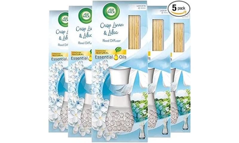Air Wick |Crisp Linen & Lilac |Air Freshener Reed Diffuser 33ml | Pack of 5 - Image 1