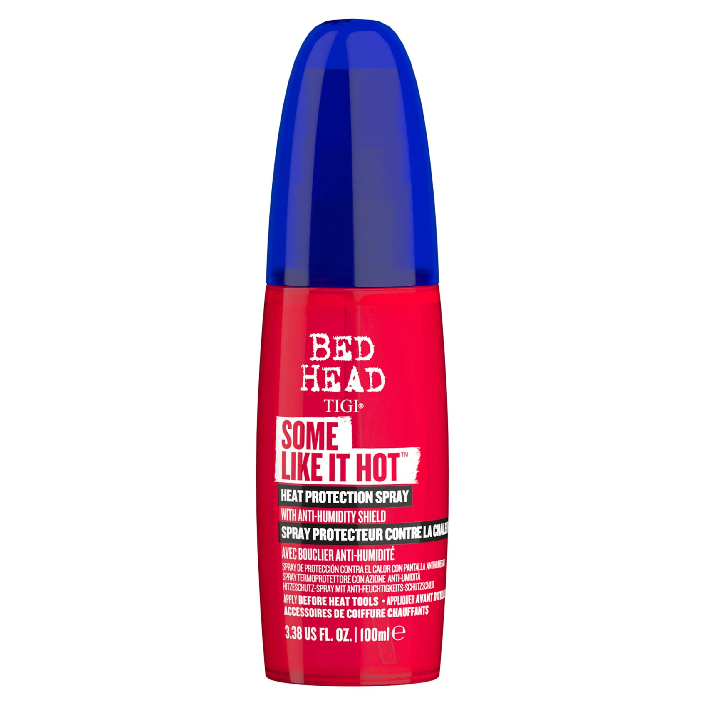 Bed Head by TIGI Some Like It Hot Heat Protection Spray – Professional Hot Tools Protectant for Hair, up to 230°C, Humidity Protector with Anti-Frizz, Thermal Defence, Smooth Finish Styling Spray