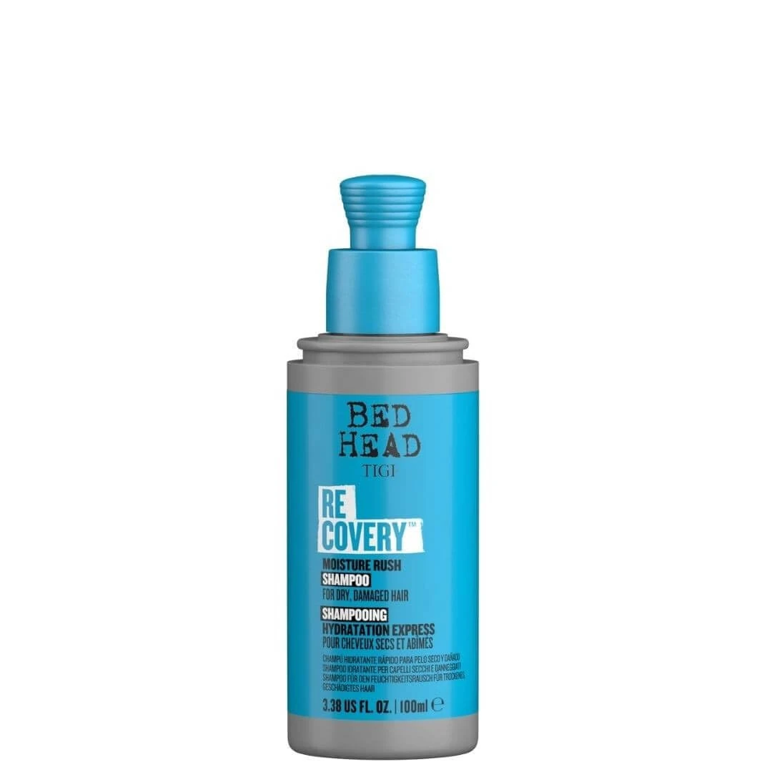 Bed Head by TIGI - Recovery Moisturising Shampoo - Ideal for Dry Damaged Hair - Hair Repair - Travel Size Shampoo - 100 ml