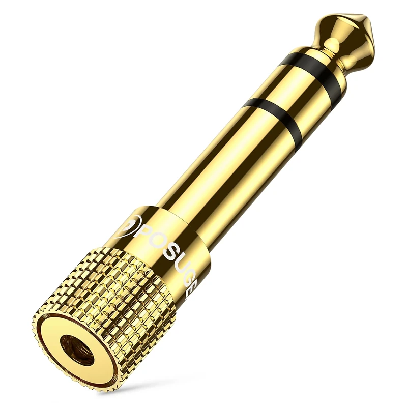 POSUGEAR 6.35mm Male to 3.5mm Female Audio Jack Adapter