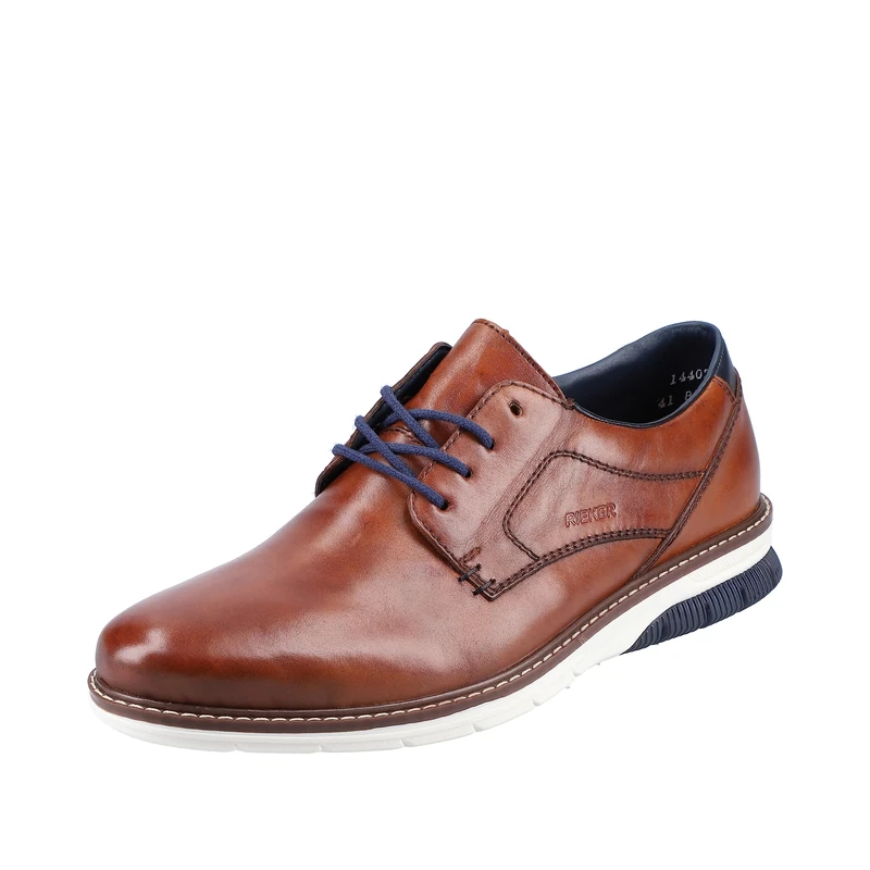 Rieker 14402, Men’s Oxford Flat, Braun / 24, 6 UK - Image 1