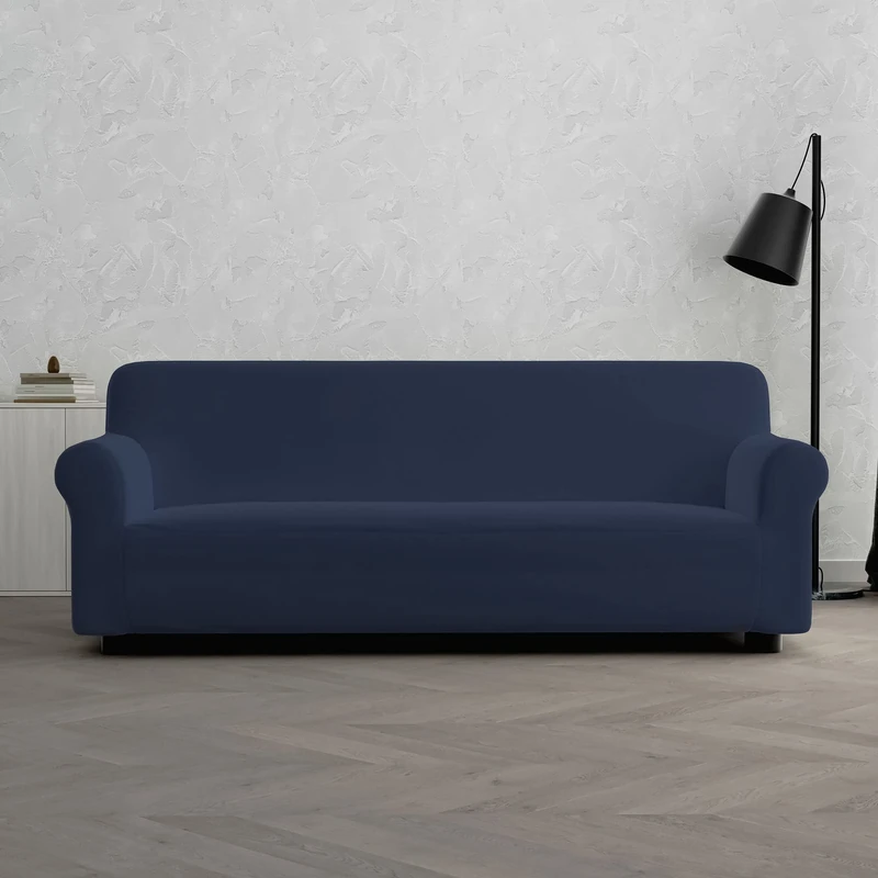 Italian Bed Linen Dahlia elastic sofa cover, Dark blue, 3 PLACES - Image 1