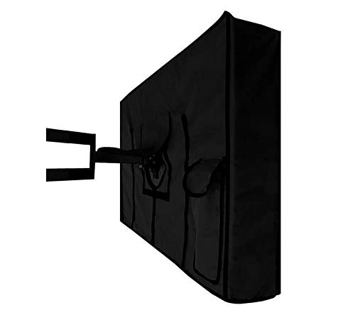 Outdoor TV Cover Waterproof UV Flat Screen Protection for 22” to 75” TV Indoor Dust-proof UCARE Furniture Cover Fits Most Mounts and Brackets Black (55-58”)