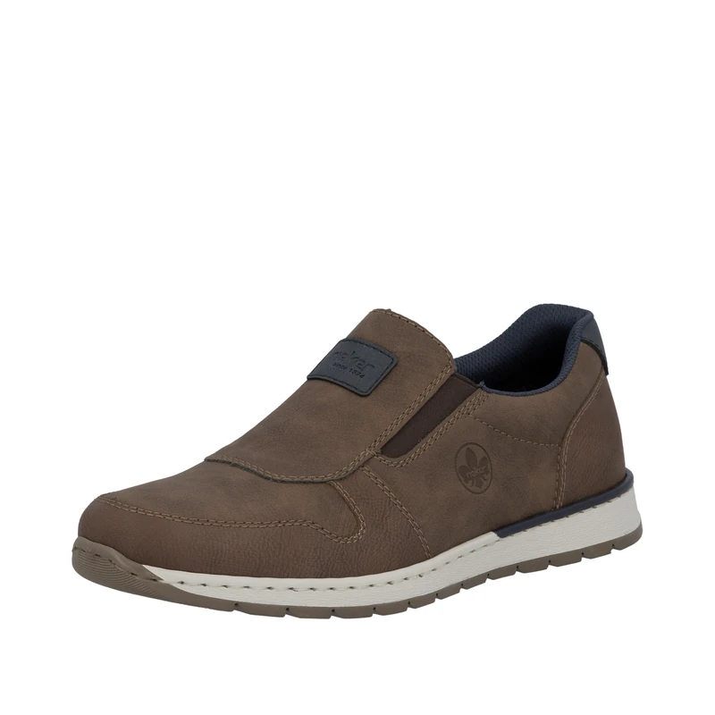 Rieker B2173, Men’s Loafer, Braun / 24, 10 UK - Image 1