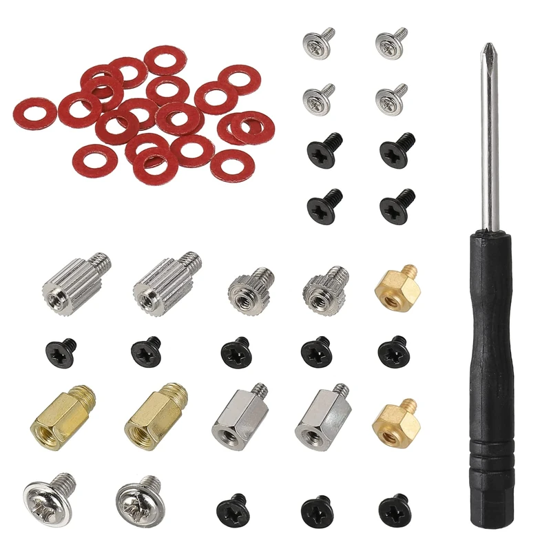 FandWay M.2 Standoff and Screw,M.2 SSD NVMe Mounting Screws for Gigabyte & MSI Motherboards Pack of 30.