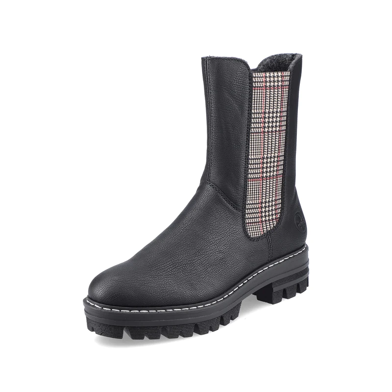 Rieker Women's 76190 Ankle Boot, Black, 4 UK