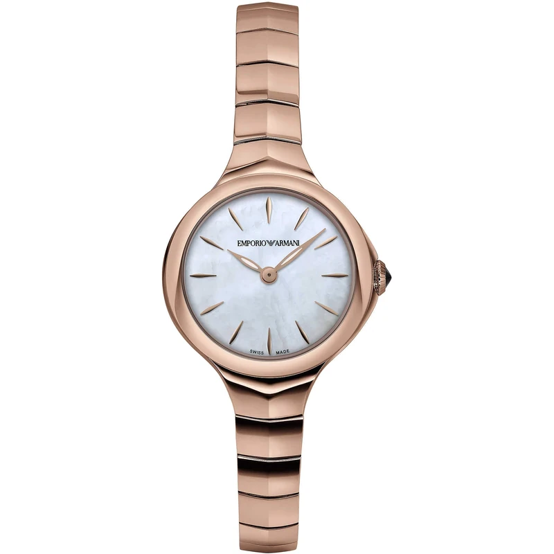 Emporio Armani Swiss Women's Stainless Steel Watch, 25mm case size, 8mm stainless steel strap - Image 1