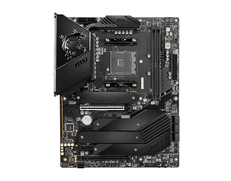 MSI MEG B550 UNIFY-X Gaming Motherboard ATX - AMD AM4 Ryzen 5000 Ready, 14+2 Phase 90A Power Stage, Integrated Cooling, 2 x DDR4 Dual-Channel (64GB/5300MHz), Gen 4 M.2 Connectors, Wi-Fi 6, 2.5Gb/s LAN