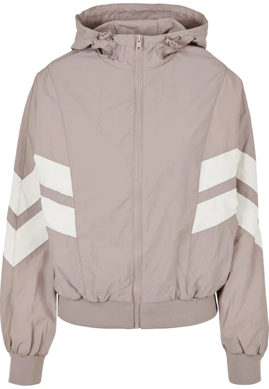 Urban Classics Women's Ladies Crinkle Batwing Jacket, Duskrose/White Sand, L