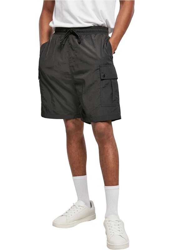 Urban Classics Men's Nylon Cargo Shorts, Black, XXXL