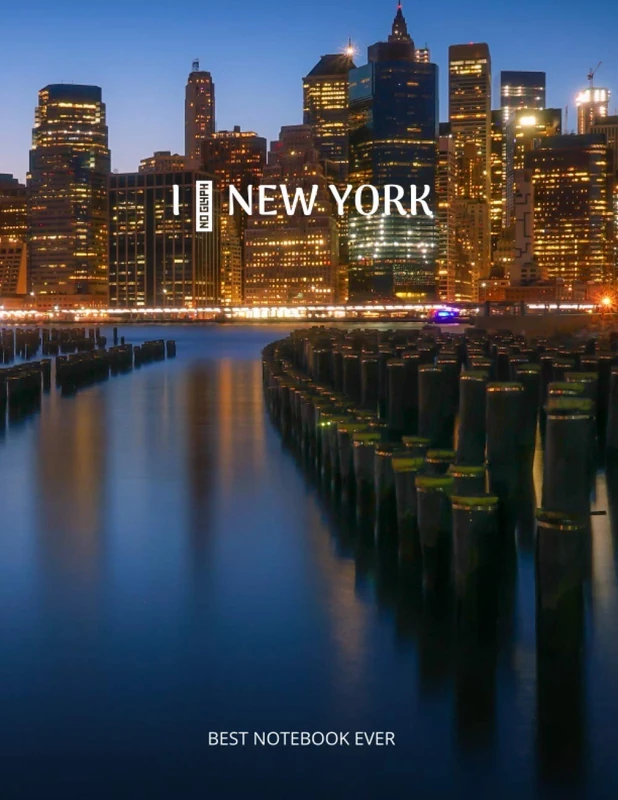 I LOVE NEW YORK: Lined Notebook Journal, Luxury Limited Edition Glossy cover and brilliant and High quality Notebook, Large Size (8.5 x 11 in) College Ruled paper, perfect bound, and 120 Pages