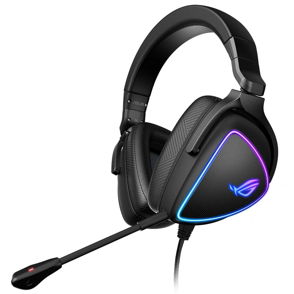 ASUS ROG Delta S USB-C gaming headset (wired, AI noise canceling, RGB lighting, compatible with PC, Nintendo Switch and Sony PlayStation 5)