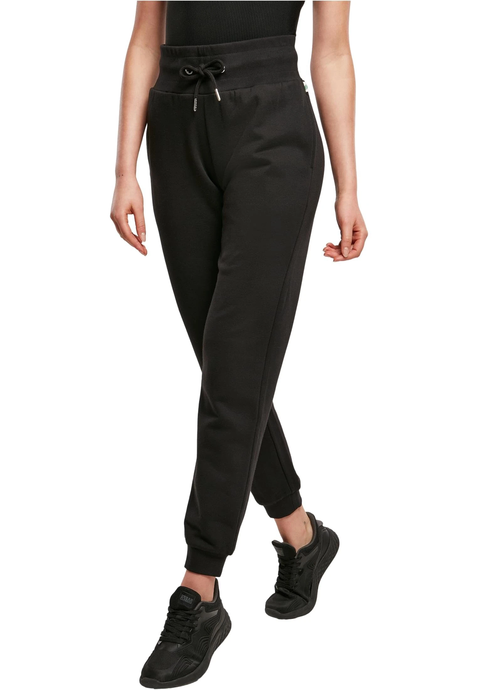 Urban Classics Women's Ladies Organic High Waist Sweat Pants Track, Black, XXXXL