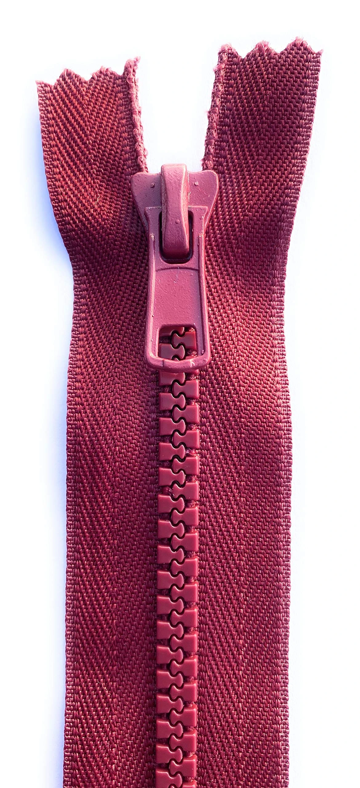 Chunky Zip Coloured No.5 Plastic #5 Zipper Open End (Burgundy - 178, 10 inch - 25 cm (Open End))