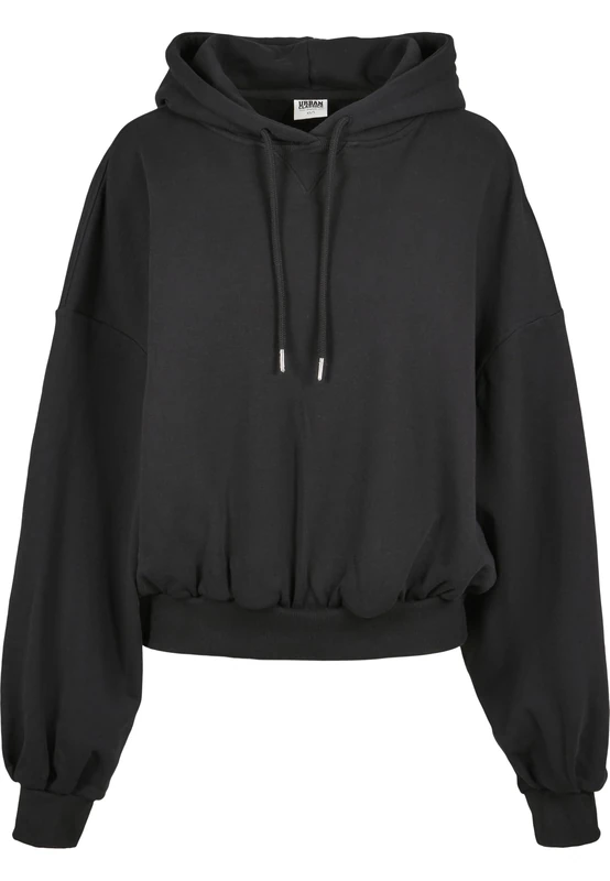 Urban Classics Women's Ladies Organic Oversized Terry Hoody Hooded Sweatshirt, Black, XL-XXL UK