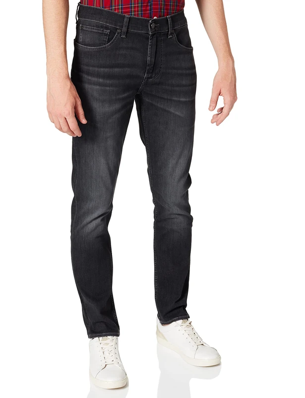 7 For All Mankind Men's Slimmy Tapered Luxe Performance Eco Grey Jeans, Gray, 28