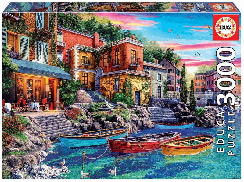 Educa - Puzzle 3000 Pieces for Adults | Como at Sunset, 3000 Pieces Puzzle for Adults and Children from 14 Years, Includes Spare Parts Service, While Supplies Last. Italy (19052) - Image 1