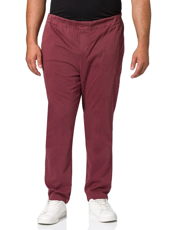 7 For All Mankind Men's Jogger Chino Luxe Performance Sateen Burgundy Trouser, Red, Small