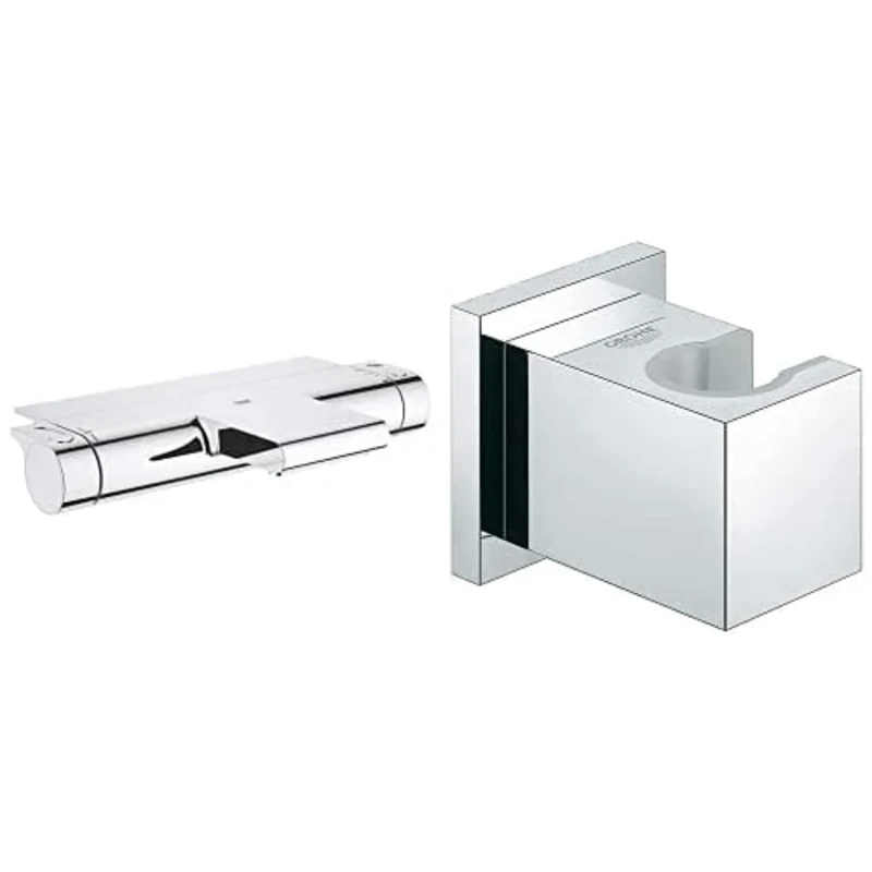 Grohe 34464001 Grohtherm 2000 Thermostat Bath Mixer Tap with Repository + GROHE 27693000 Euphoria Holder