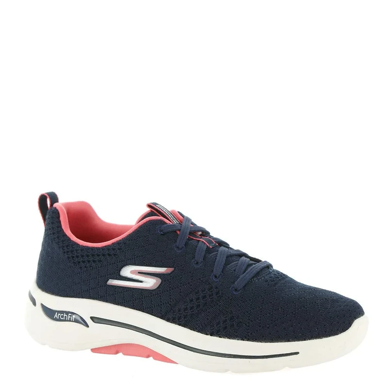Skechers Go Walk Arch Fit- Unify Navy/Coral 7.5 UK