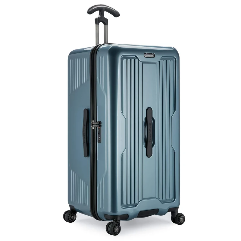 Traveler's Choice Hardside Luggage Polycarbonate Trunk Spinner Suitcase, Teal, 30" Trunk Luggage, Hardside Luggage Polycarbonate Trunk Spinner Suitcase