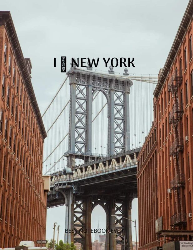 I LOVE NEW YORK: Lined Notebook Journal, Luxury Limited Edition Glossy cover and brilliant and High quality Notebook, Large Size (8.5 x 11 in) College Ruled paper, perfect bound, and 120 Pages