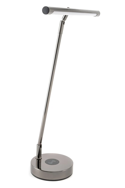 GEWA Piano Lamp/Piano Light/Music Stand Light - Touch Sensor - 78 LEDs - 3000 K - 6500 K - Dimmable - 1200 Lux - USB Charging Port - Aluminium - Incl. Power Adapter - Colour: Black Chrome Glossy