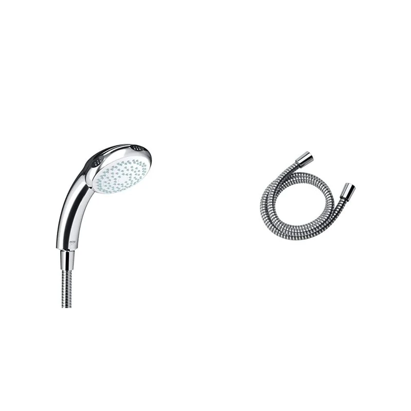 Mira Showers Logic 4 Spray Showerhead & Response 1.1605.167 Plastic Shower Hose 1.25 m, Chrome Finish