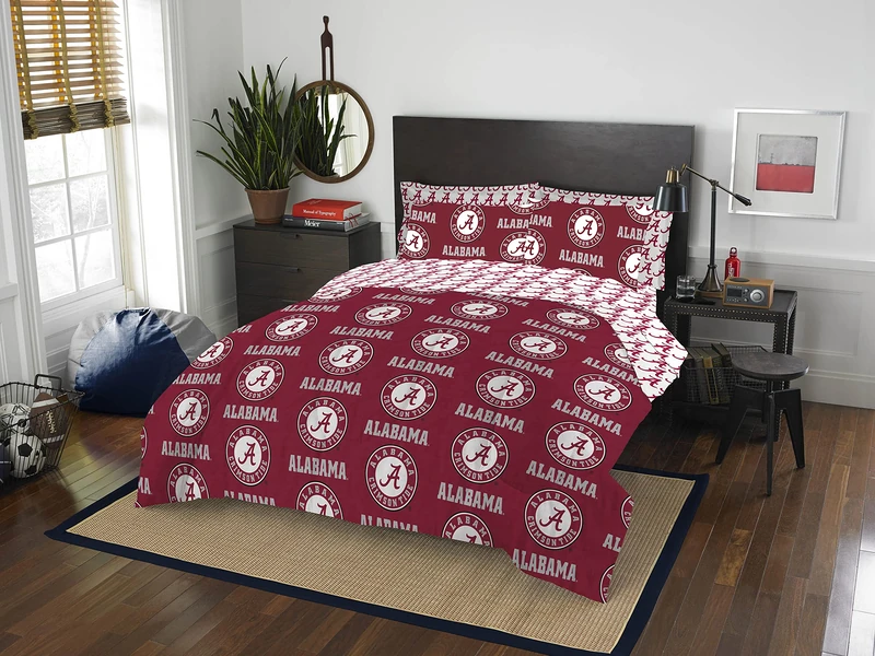 Northwest The Company NCAA Rotary Bed in Bag Set, Shell, Shams, and Sheets, Comforter Fill: 100% Polyester Fiber, Bears-c1, Queen