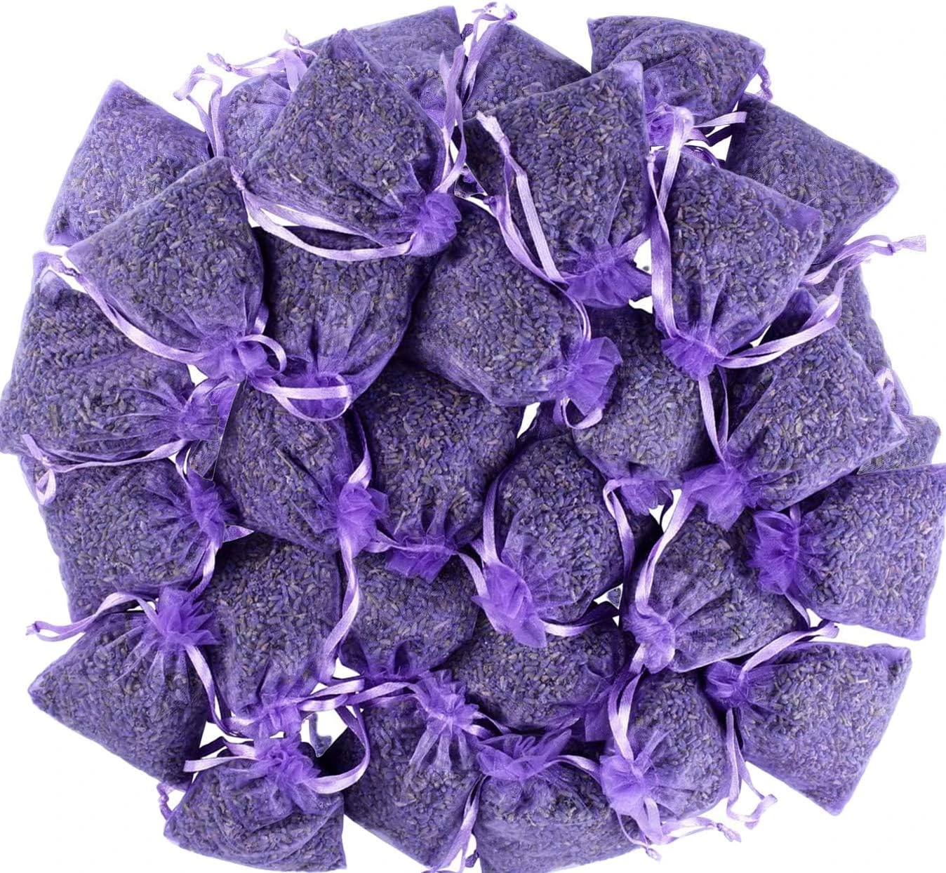 100% -25bags Natural Fragrant Lavender Filled Bags Wardrobe Freshener and drawer natural scent, Wardrobe moth proof deodorizer,