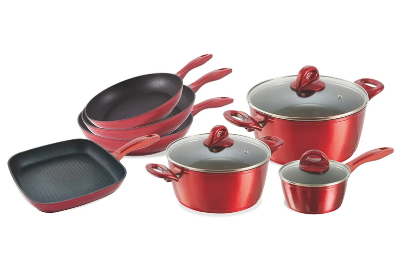 Galileo Casa 5903429 Rouge Battery 10 Pieces Forged Aluminum-Induction-External Metal - Image 1