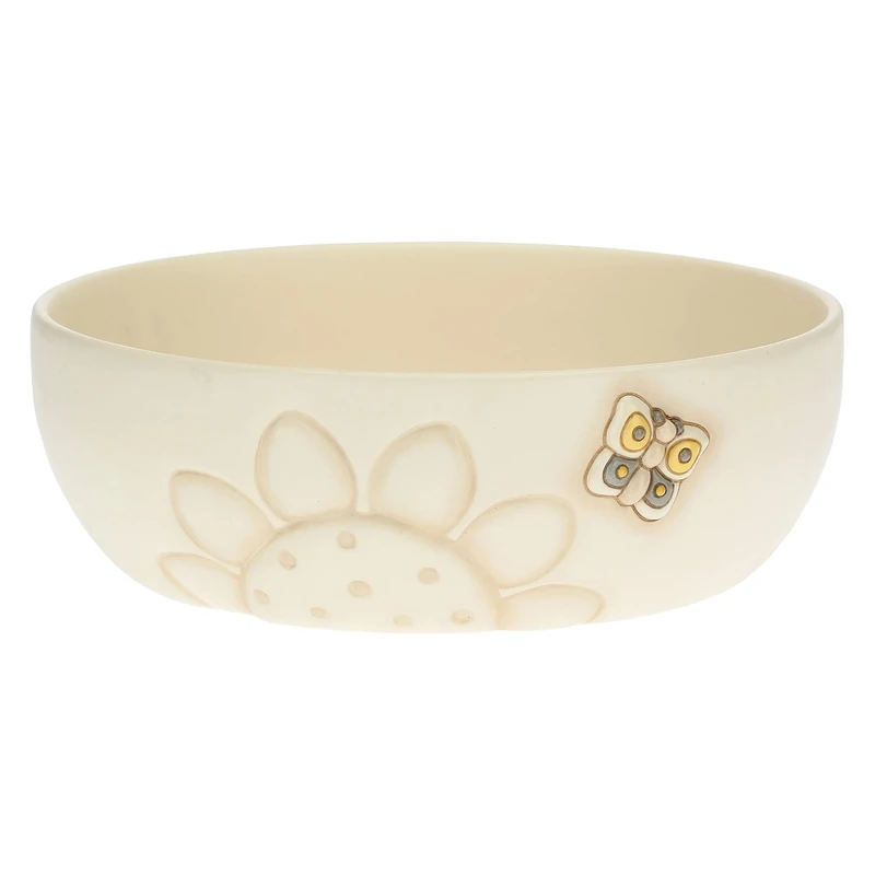 THUN - Bowl with Flower and Butterfly - Kitchen Accessories - Elegance Line - Porcelain - Ø 26 cm