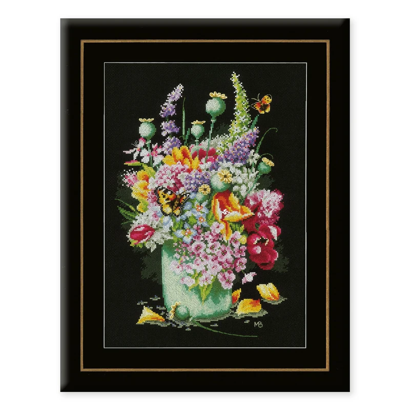 Lanarte Counted Cross Stitch Kit: Flower Power Bouquet (Aida)
