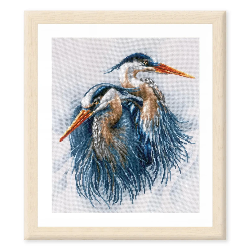 Lanarte Cross Stitch Embroidery Kits Counted Cross Stitch Pictures Set Grey Iher Wall Decoration Handmade Set for Adults 36 x 43 cm DIY Decoration Craft Set Craftsman Creative Gift Set