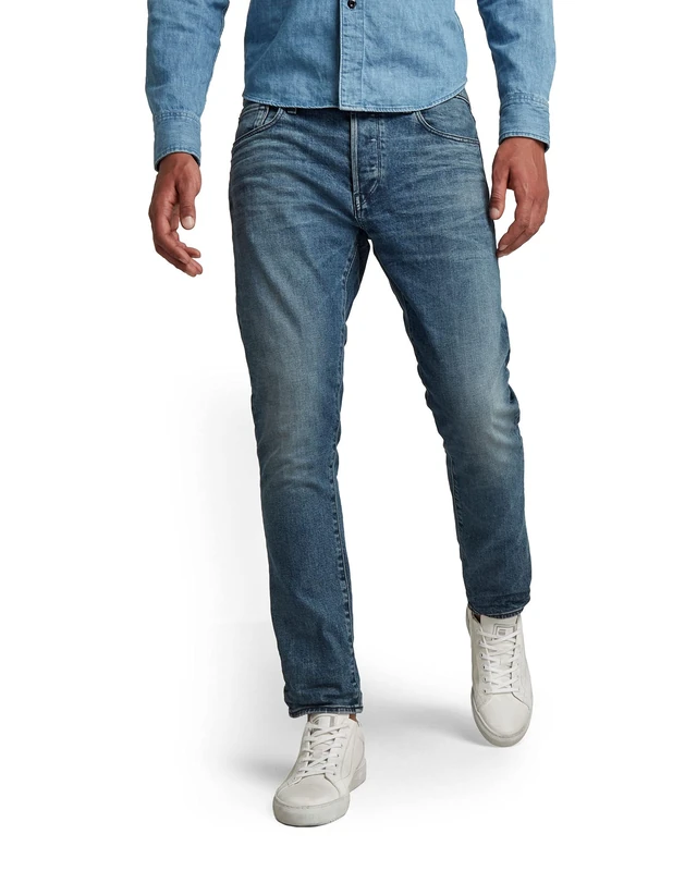 G-Star Men's 3301 Slim style Jeans, Blue (faded cascade 51001-C052-C606), 28W / 32L