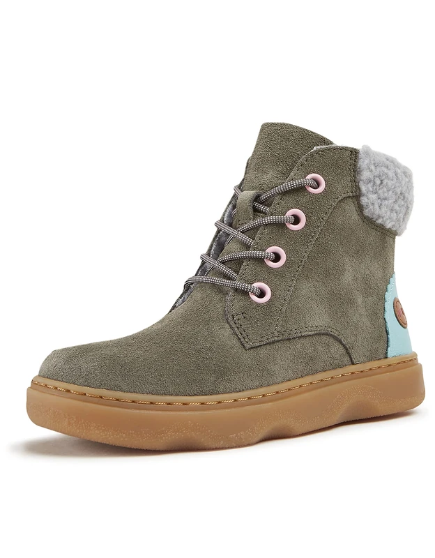 Camper Kido Girls' Ankle Boots, Green 002, 3.5 UK