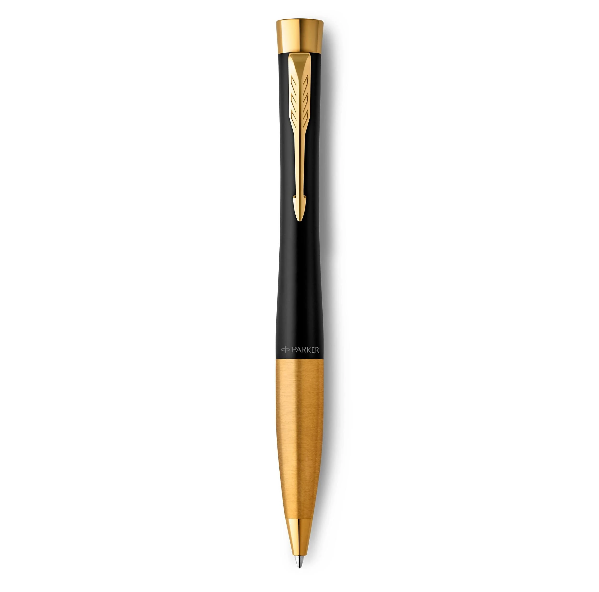 Parker Urban Twist Ballpoint Pen | Muted Black with Gold Trim | Medium Point Blue Ink Refill | Gift Box