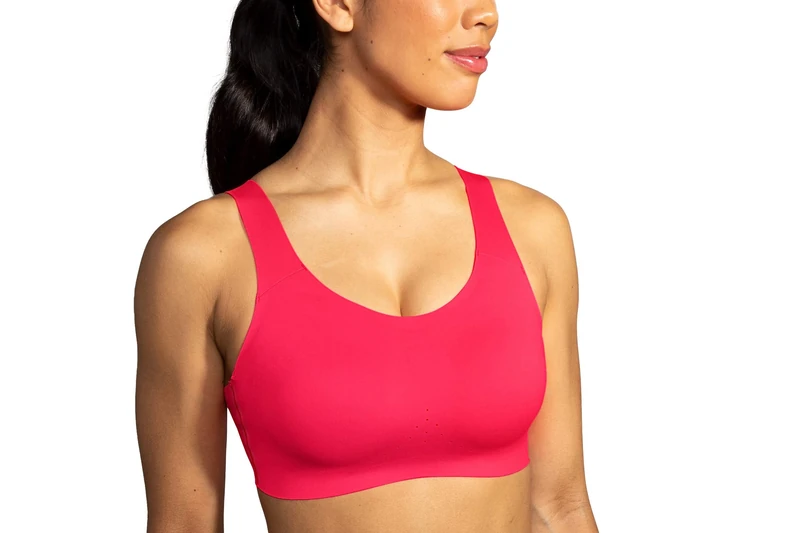 Brooks Dare Scoopback Women’s Run Bra for High Impact Running, Workouts and Sports with Maximum Support - Fluoro Pink - 30C/D