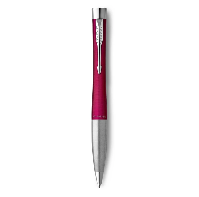 Parker Urban Twist Ballpoint Pen | Vibrant Magenta with Chrome Trim | Medium Point Blue Ink Refill | Gift Box