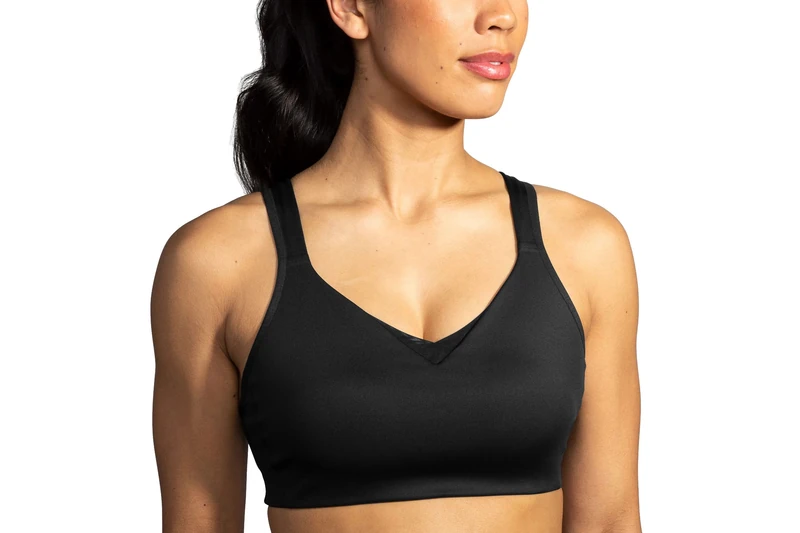BROOKS 350081001 Drive Convertible Run Bra Sports Bra Women's Black Size 0321C
