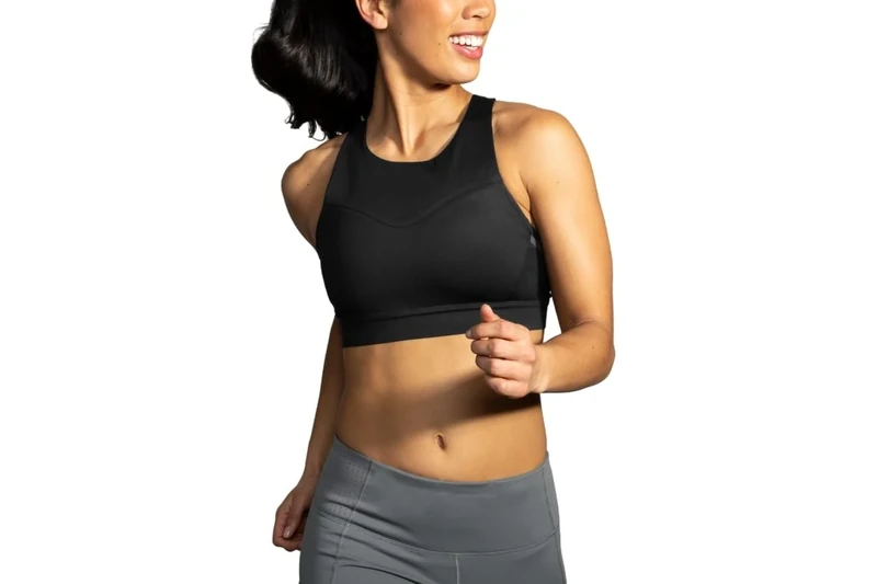 Brooks Drive 3 Pocket Run Bra - Black - 30C/D
