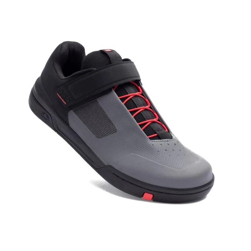 Crankbrothers Stamp Speed Lace Cycling Shoes, Grey/Black/Red, UK 6.5 / EU 40