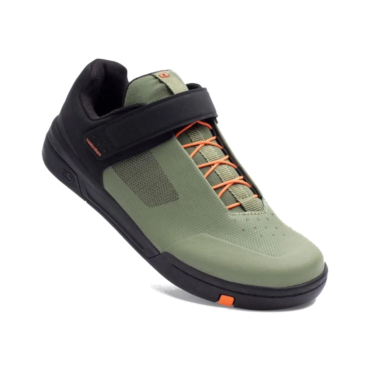 Crankbrothers Stamp Speed Lace Cycling Shoes, Green/Black/Orange, UK 7.5 / EU 41.5