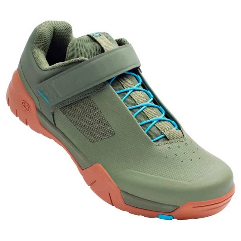 Crankbrothers Mallet-E Speed Lace Cycling Shoes, Green/Blue/Gum, UK 5 / EU 38